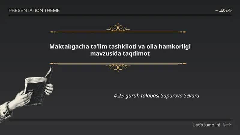 Maktabgacha ta'lim tashkiloti va oila hamkorligi 1