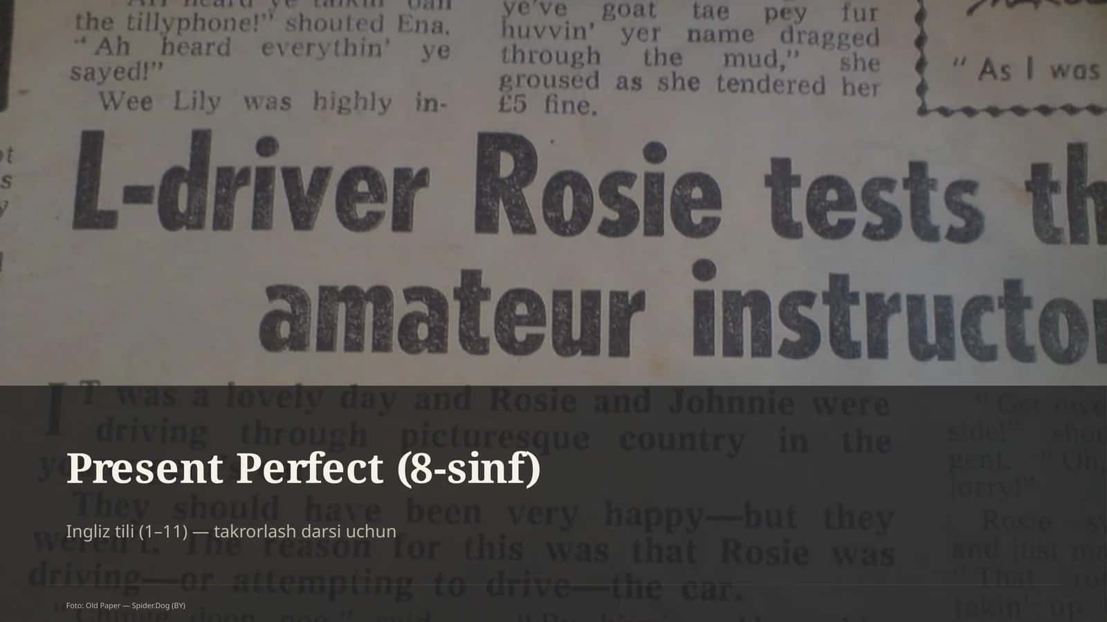 Present Perfect (8-sinf) 1
