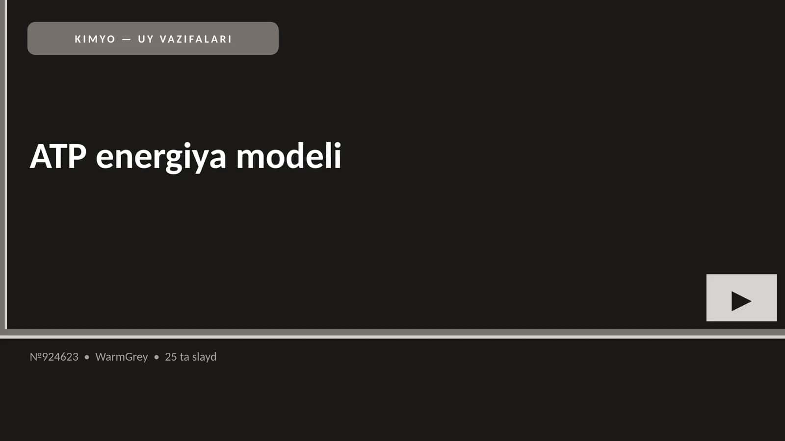 KIMYO — UY VAZIFALARI 1