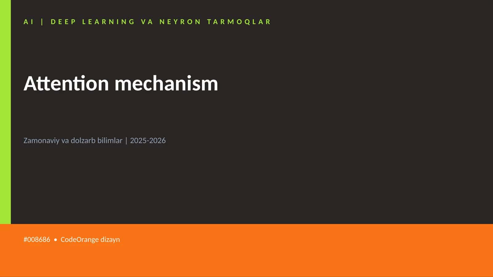 AI | DEEP LEARNING VA NEYRON TARMOQLAR 1