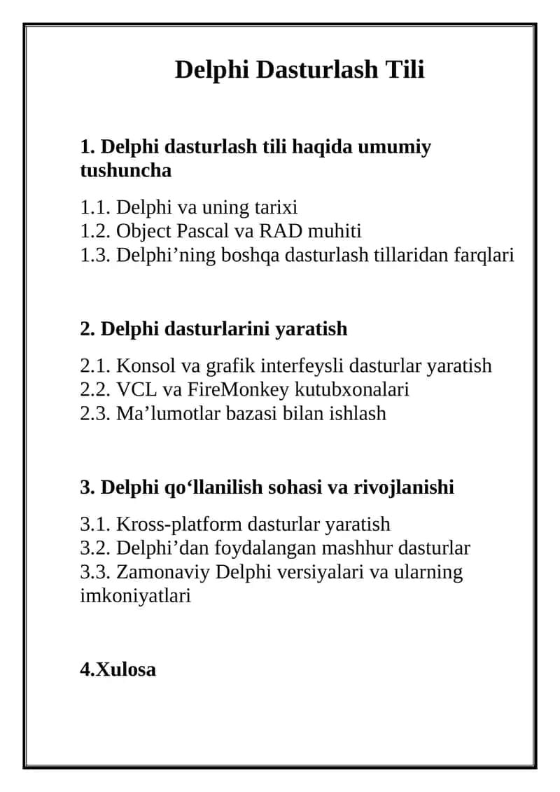 Delphi Dasturlash Tili 1