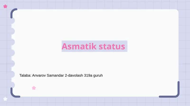 Asmatikstatus 1