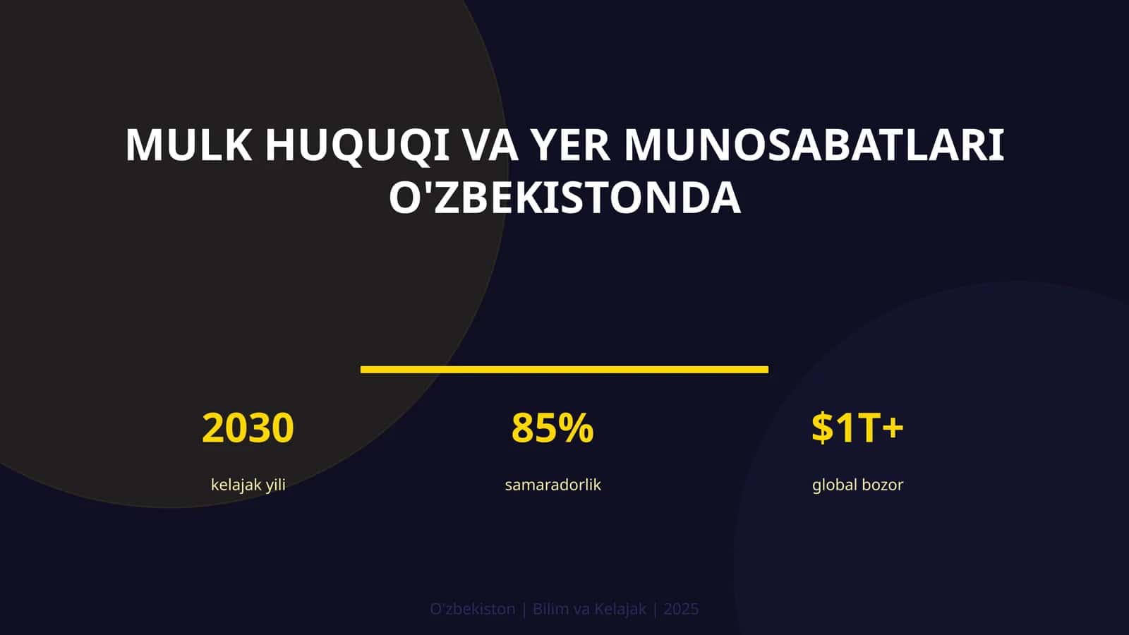 MULK HUQUQI VA YER MUNOSABATLARI O'ZBEKISTONDA 1