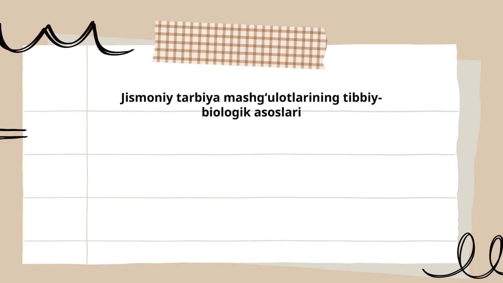 Jismoniy tarbiya mashgʻulotlarining tibbiy-biologik asoslari 1