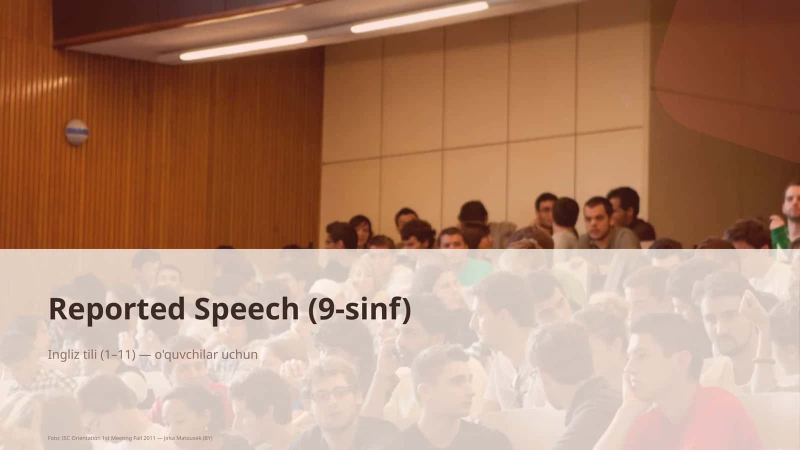 Reported Speech (9-sinf) 1