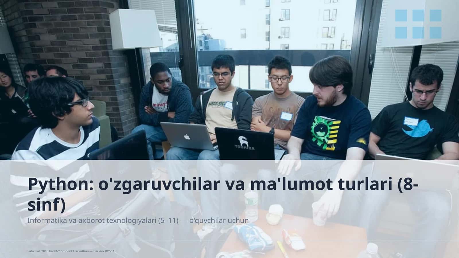 Python: o'zgaruvchilar va ma'lumot turlari (8-sinf) 1