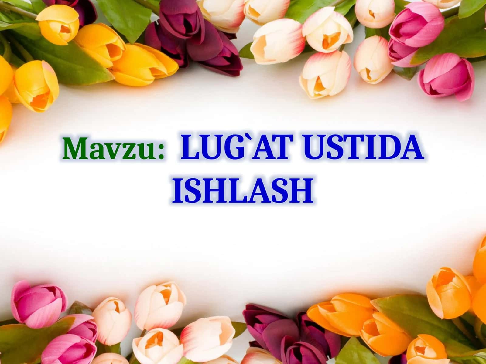 LUG`AT USTIDA ISHLASH 1