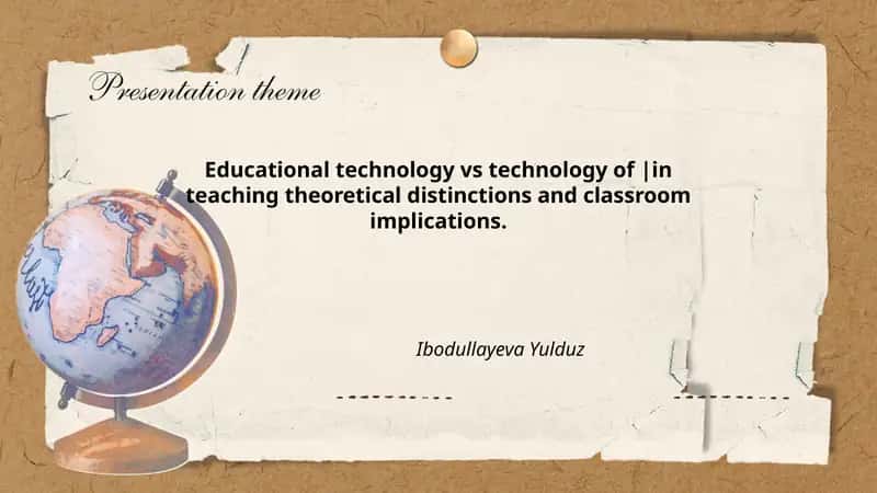 Educational Technology vs Technology in Teaching 1