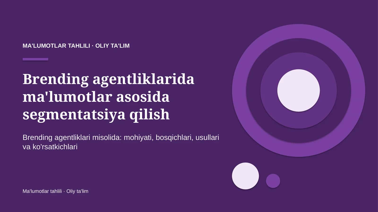Ma'lumotlar asosida segmentatsiya: mohiyati 1
