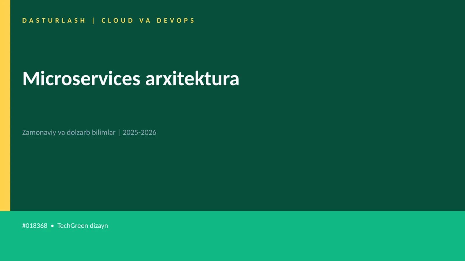 Microservices arxitektura 1