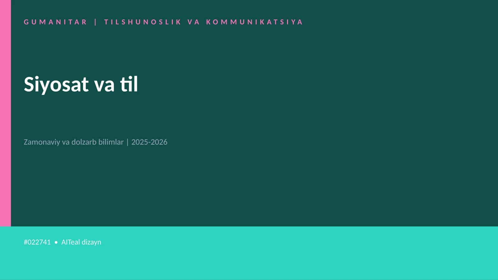Siyosat va til 1