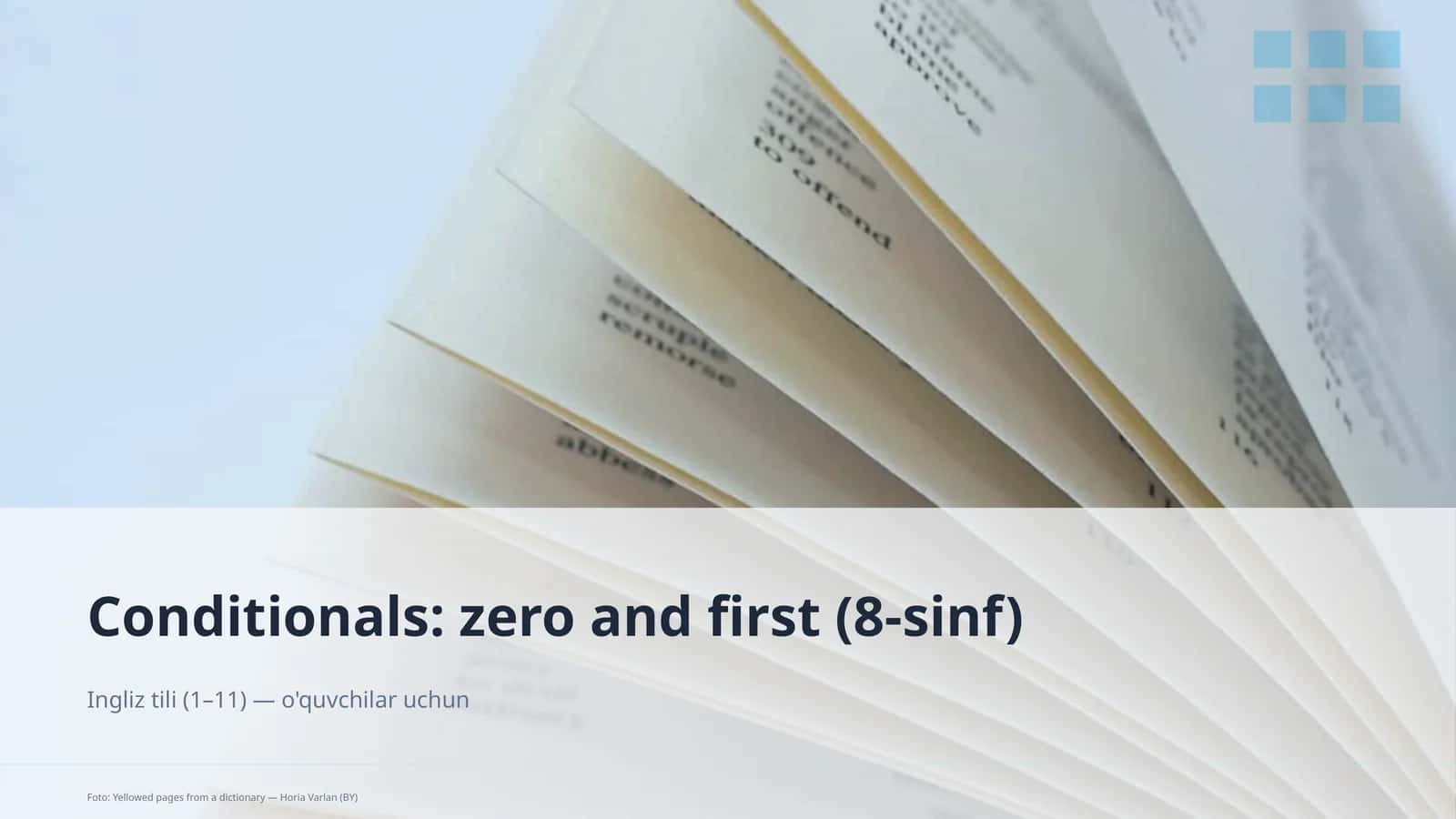 Conditionals: zero and first (8-sinf) 1