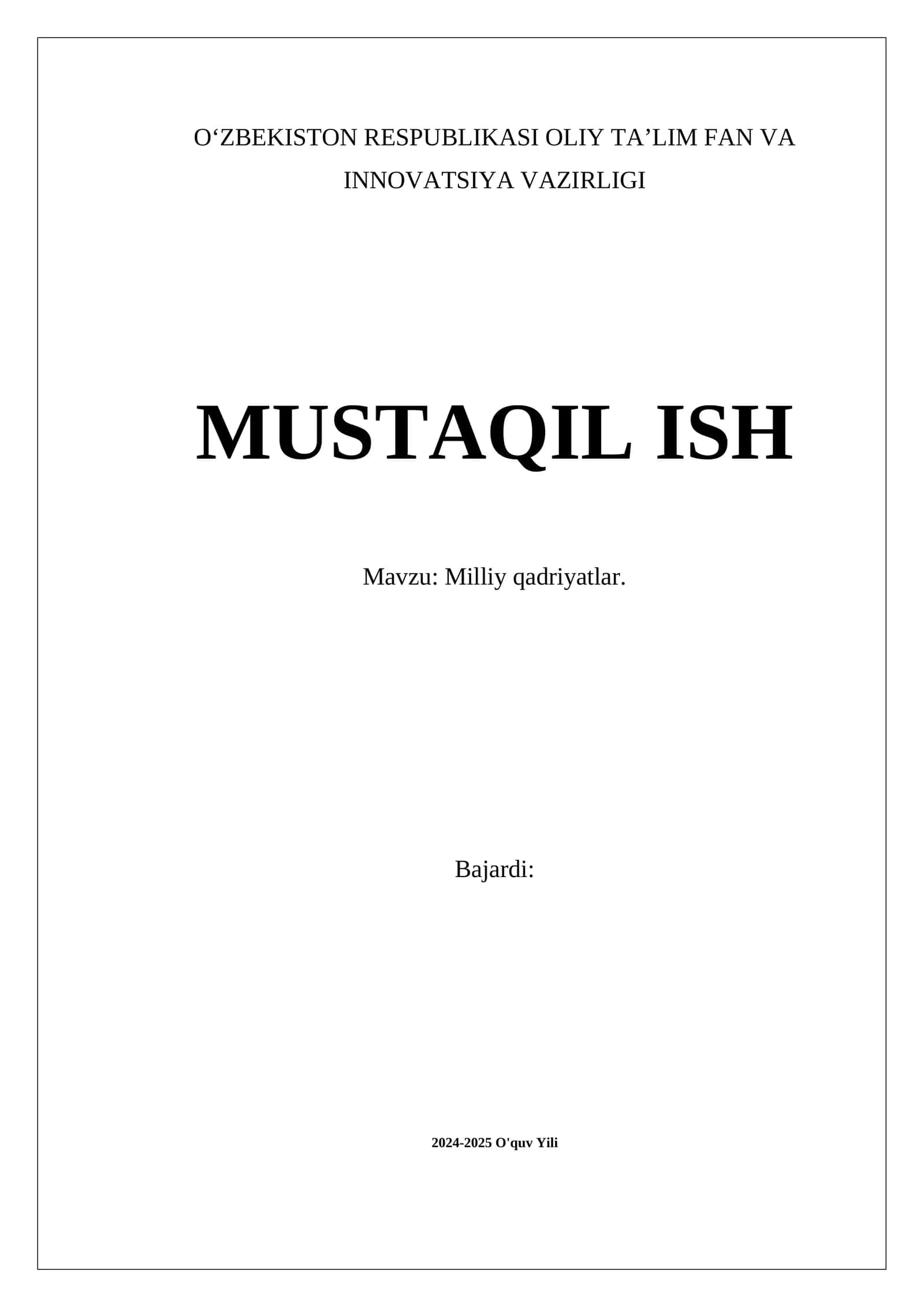 Milliy qadriyatlar 1