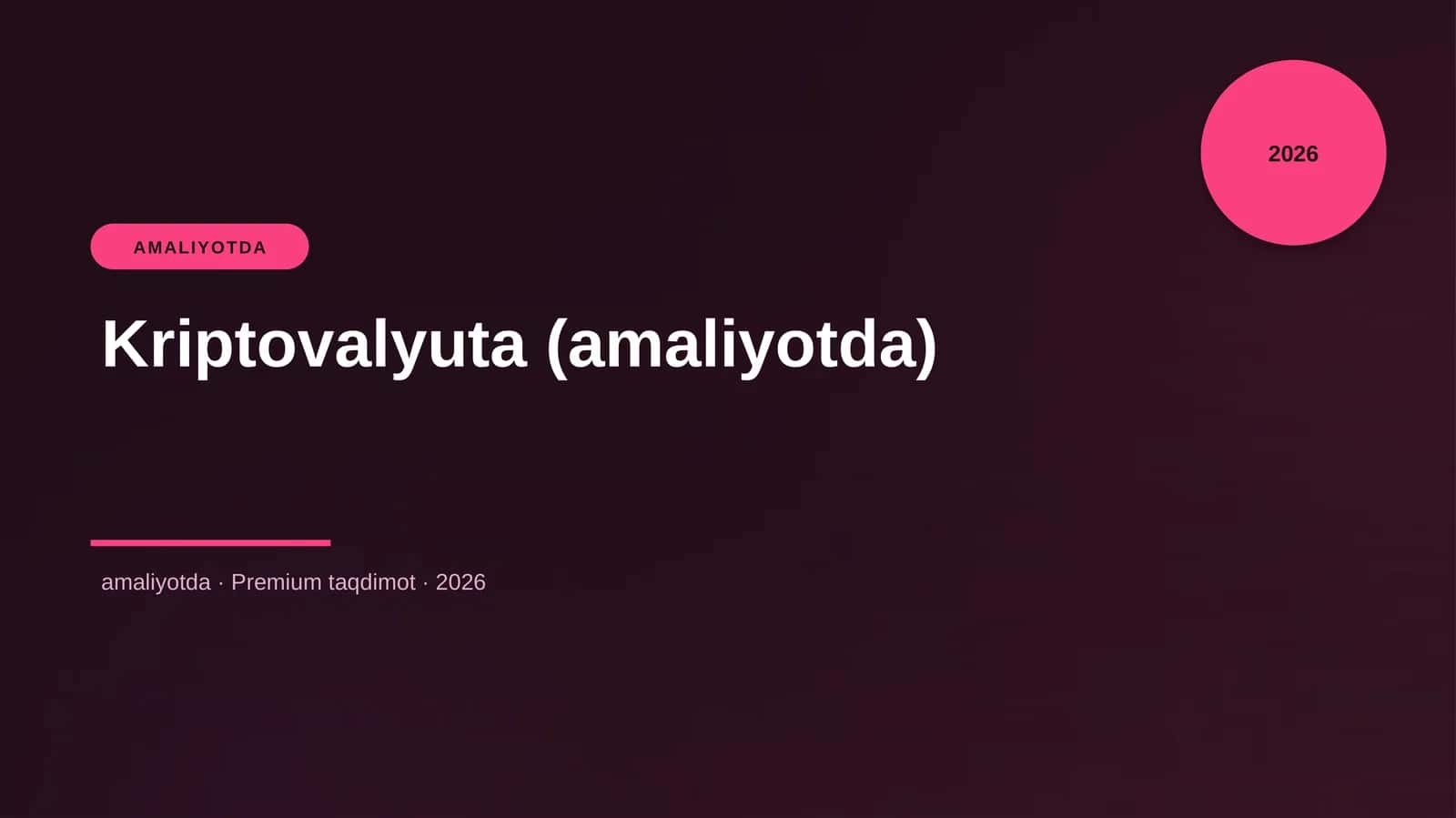 Kriptovalyuta (amaliyotda) 1