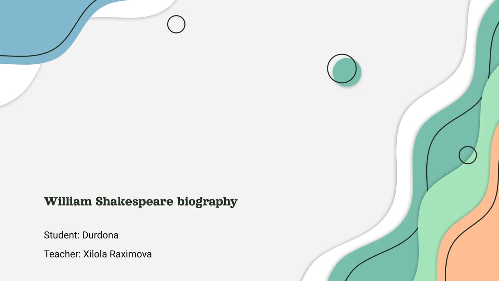 William Shakespeare biography 1