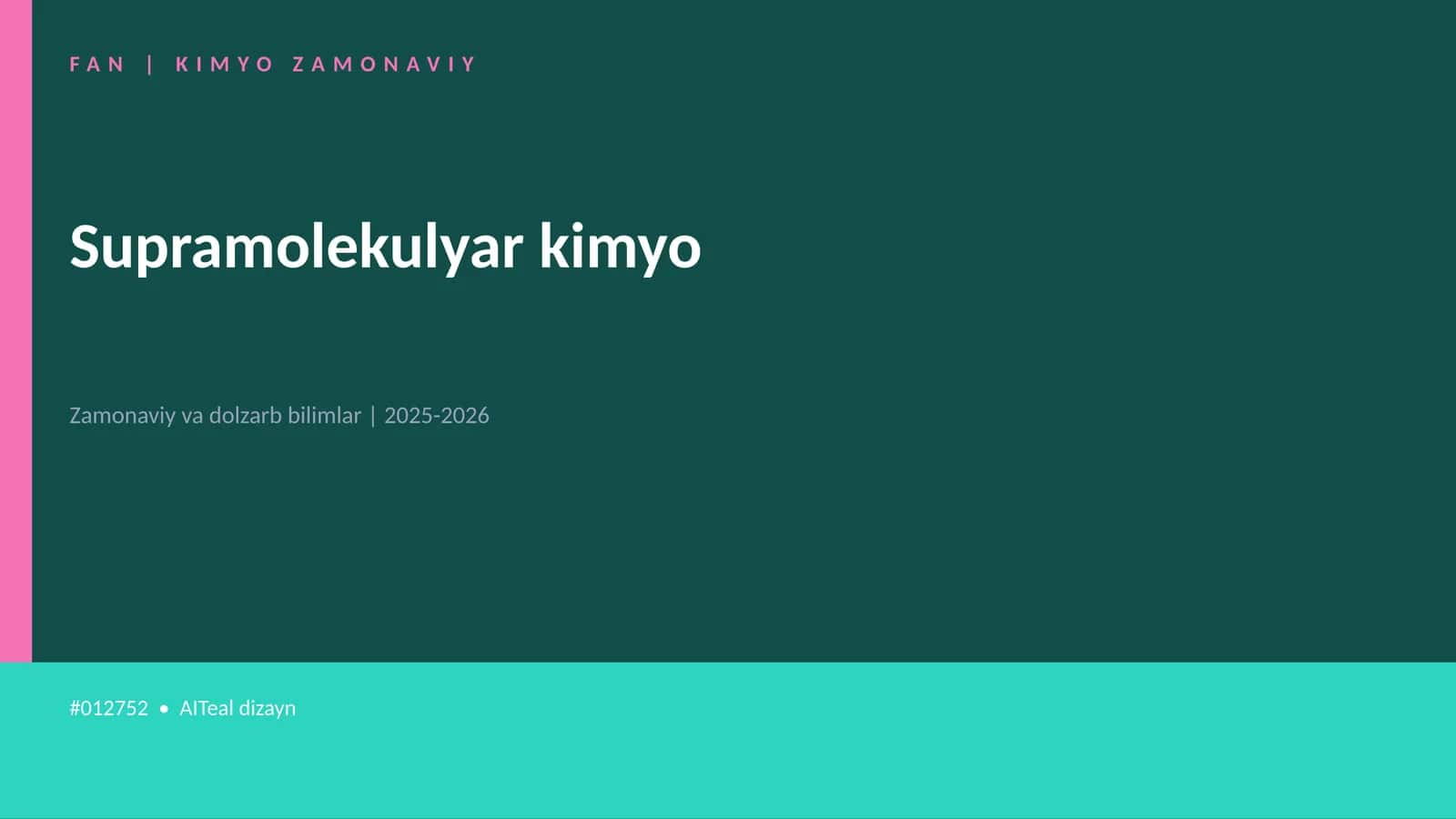 Supramolekulyar kimyo 1