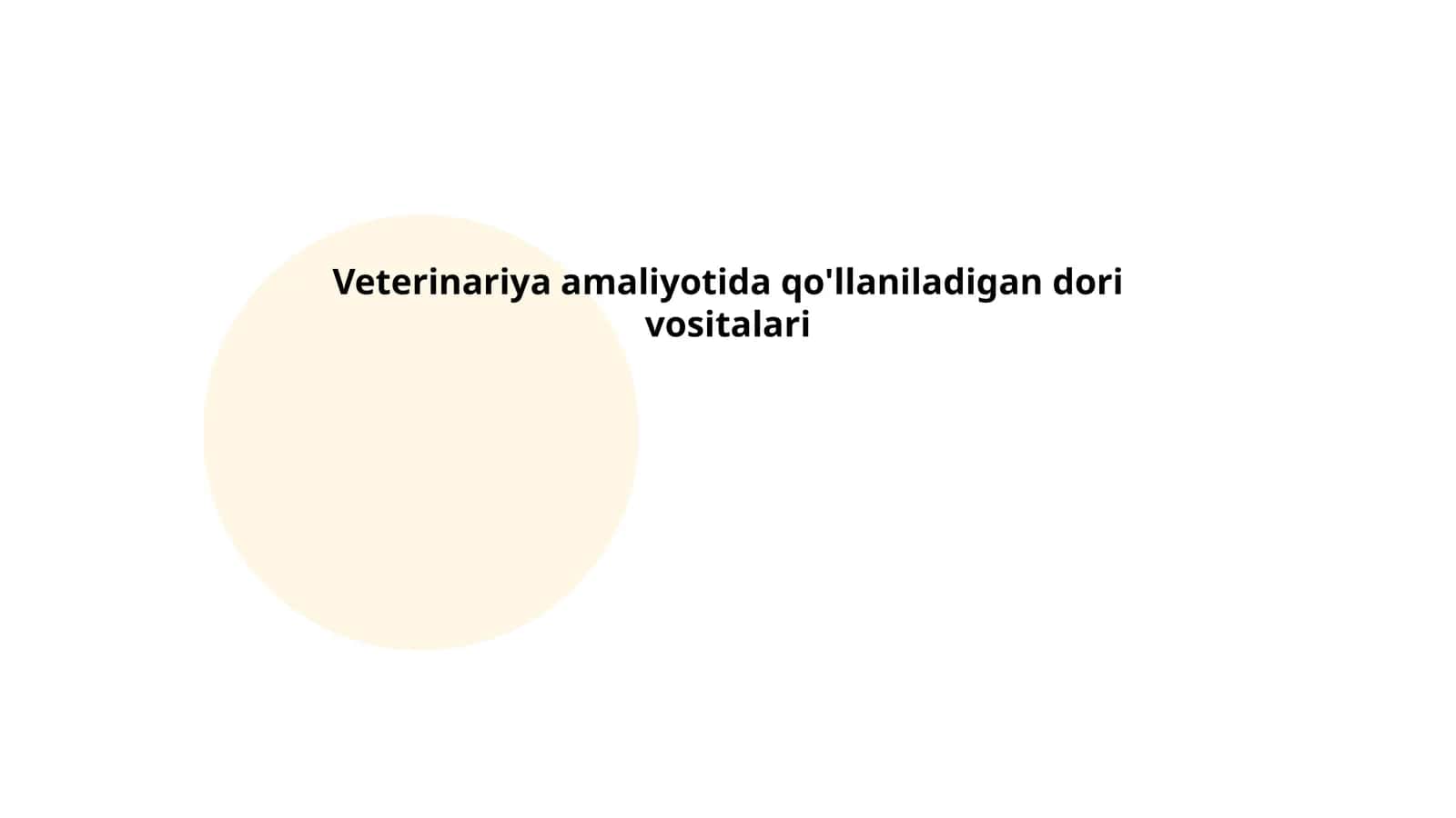 Veterinariya amaliyotida qo'llaniladigan dori vositalari 1