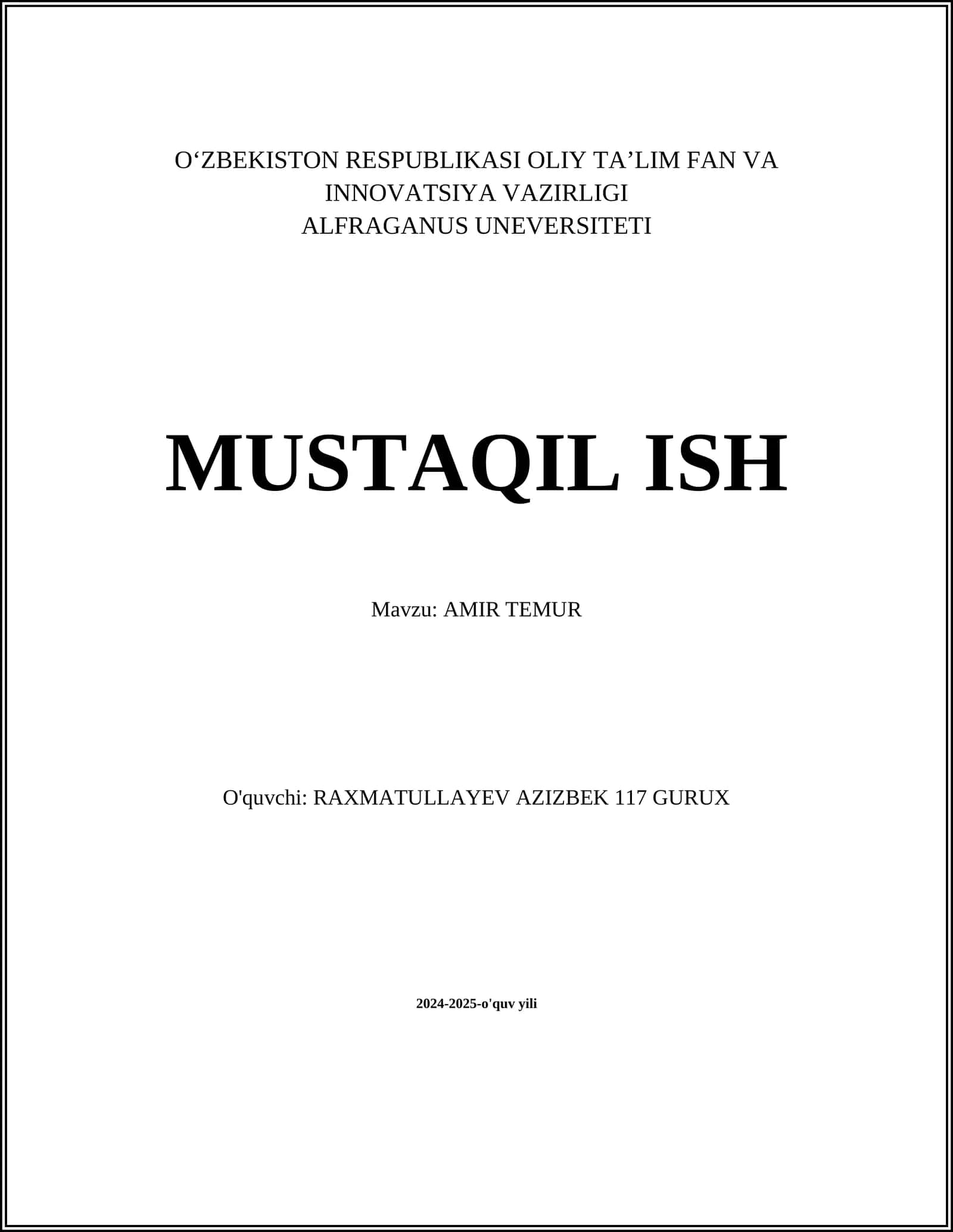 AMIR TEMUR 1