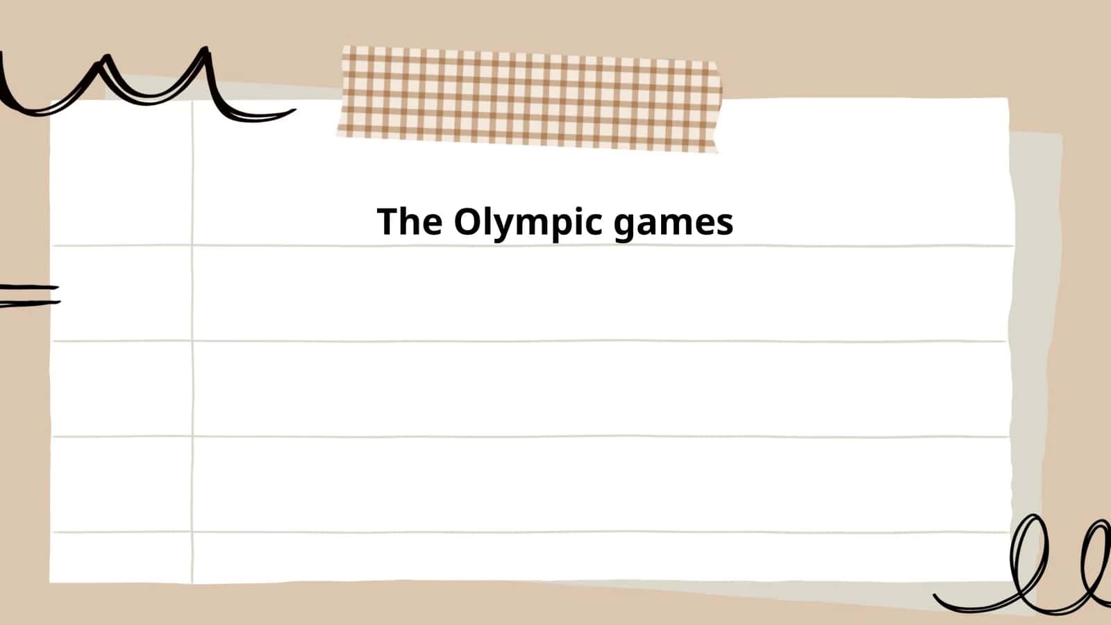 The Olympic games 1