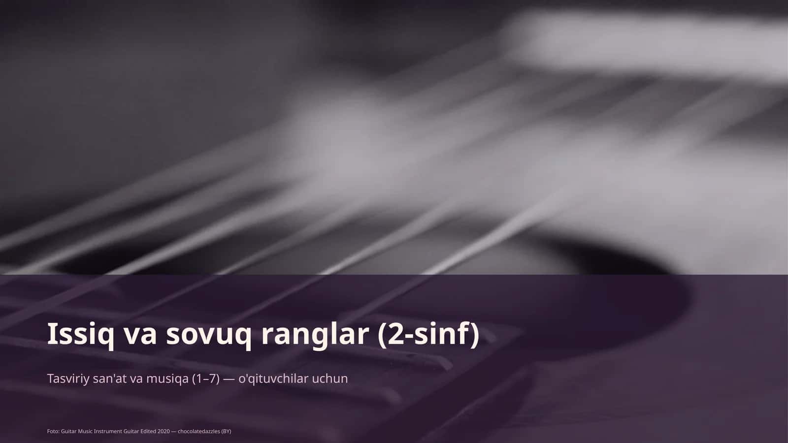Tasviriy san'at va musiqa (1–7) — o'qituvchilar uchun 1