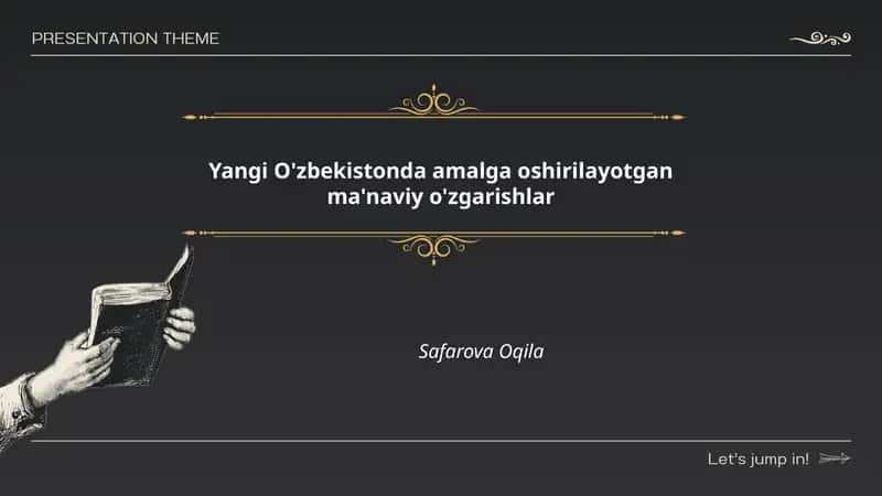 Yangi O'zbekistonda amalga oshirilayotgan ma'naviy o'zgarishlar 1