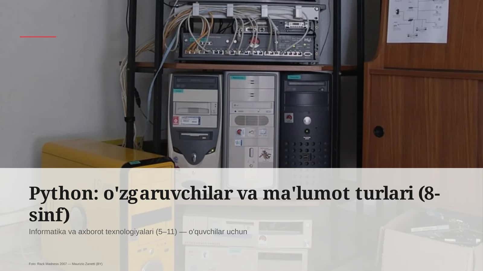 Python: o'zgaruvchilar va ma'lumot turlari (8-sinf) 1