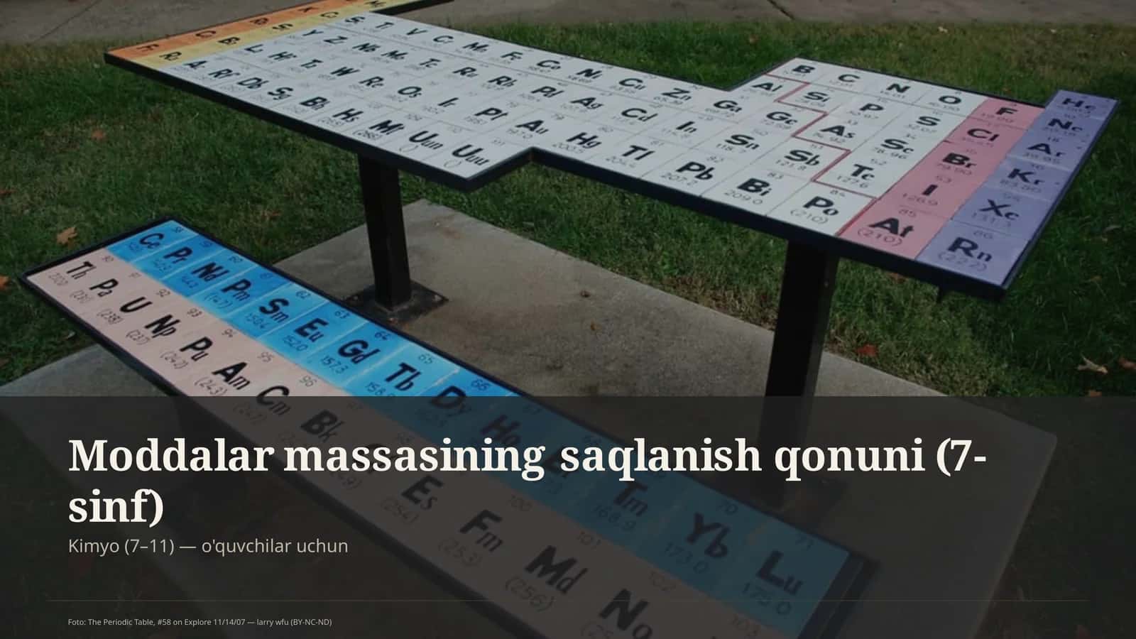 Moddalar massasining saqlanish qonuni (7-sinf) 1