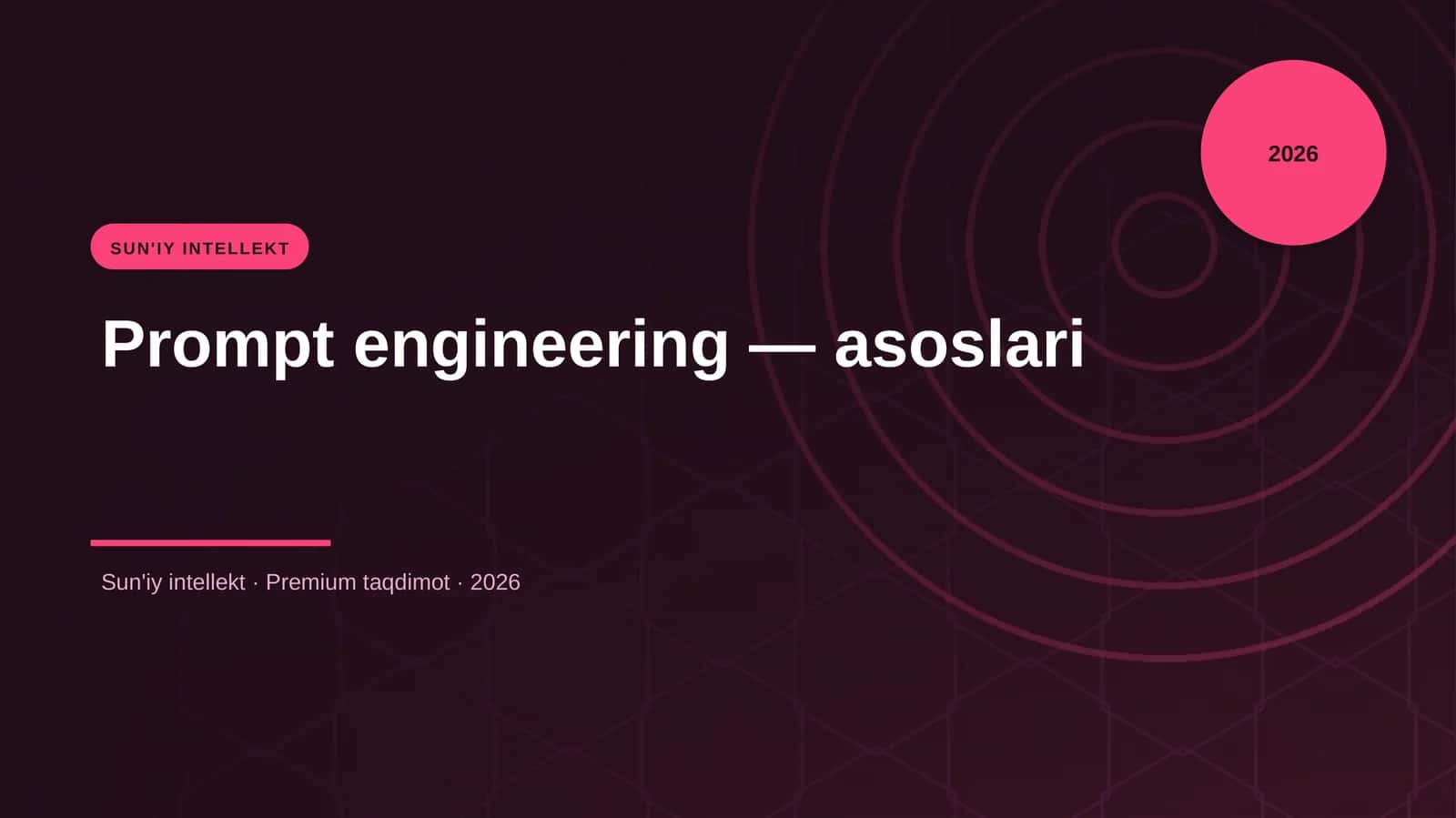Prompt engineering — asoslari 1