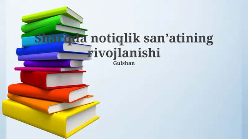 Sharqda notiqlik sanʼatining rivojlanishi 1