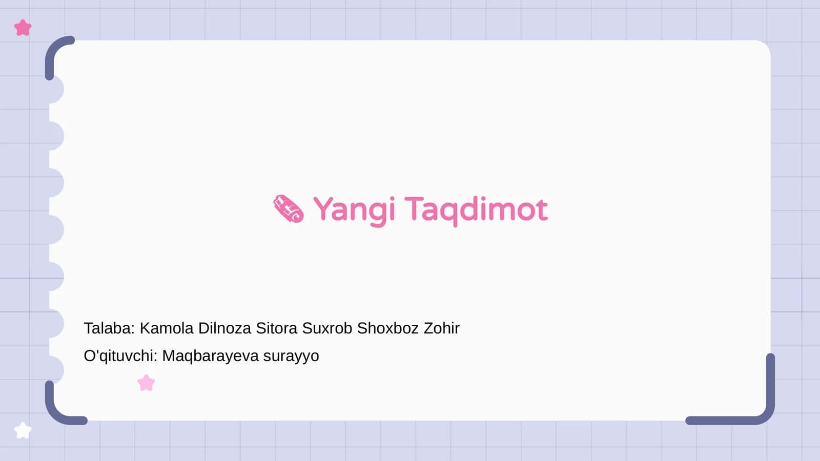 Yangi Taqdimot 1