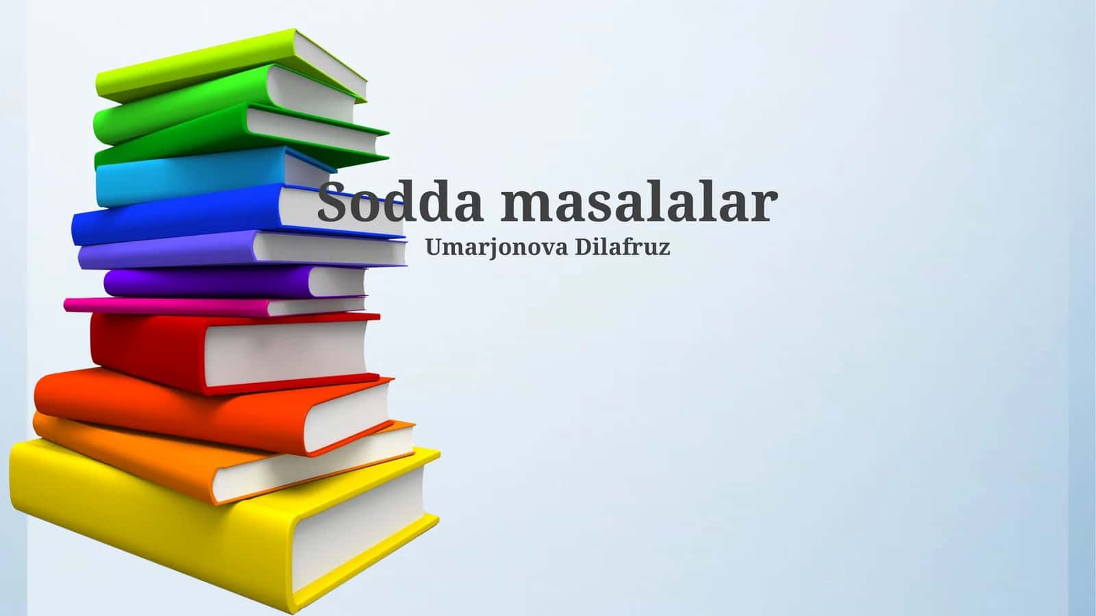 Sodda masalalar 1