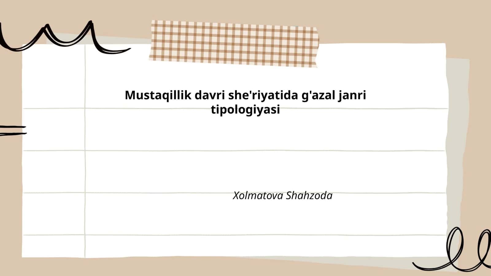 Mustaqillik davri she'riyatida g'azal janri tipologiyasi 1