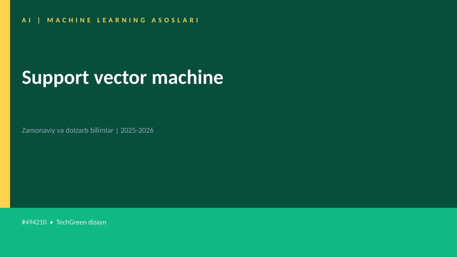 Support vector machine 1