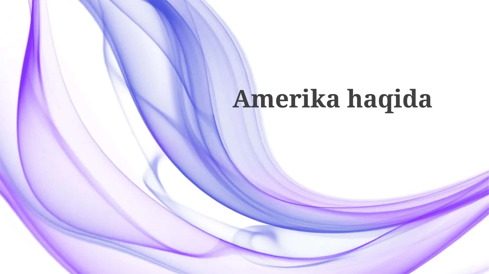 Amerikahaqida 1