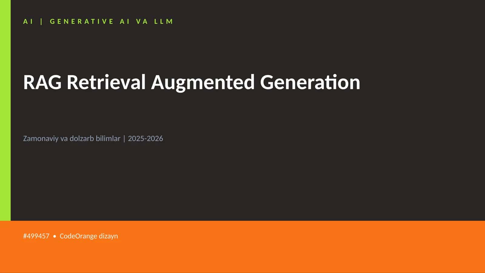 RAG Retrieval Augmented Generation 1