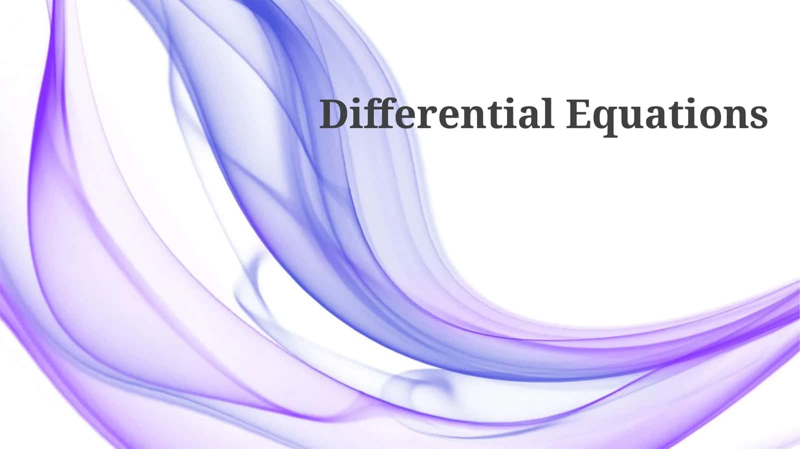 Differential Equations 1
