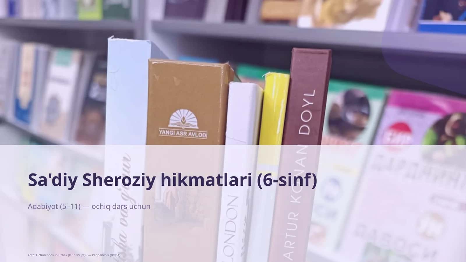 Sa'diy Sheroziy hikmatlari (6-sinf) 1