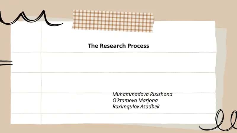 The Research Process 1