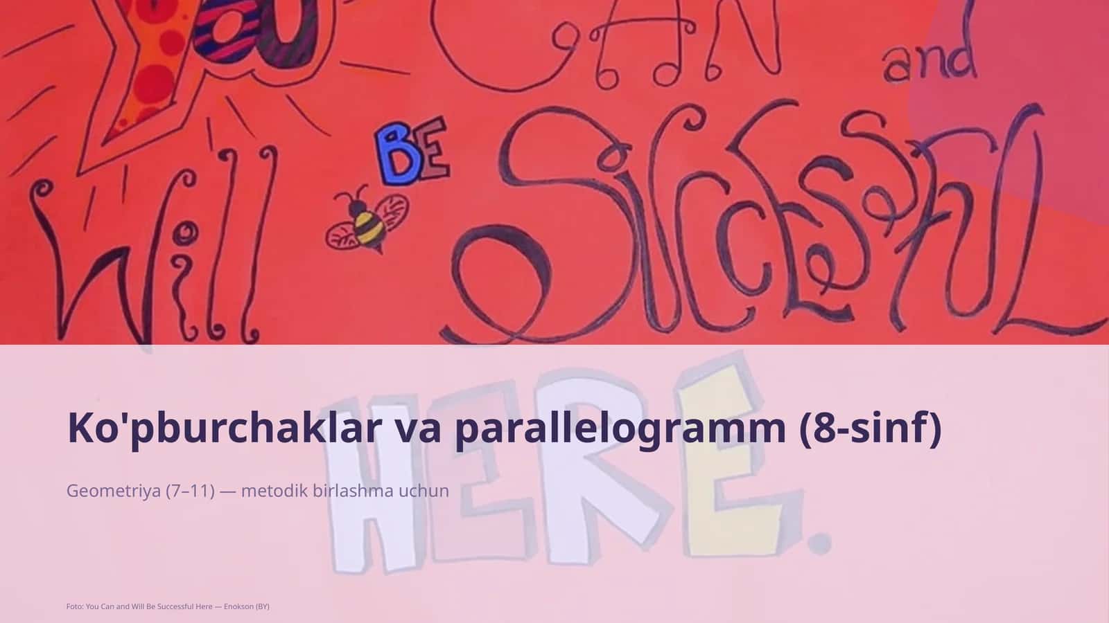 Ko'pburchaklar va parallelogramm (8-sinf) 1