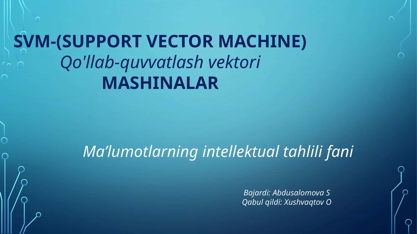 SVM-(support vector machine) 1