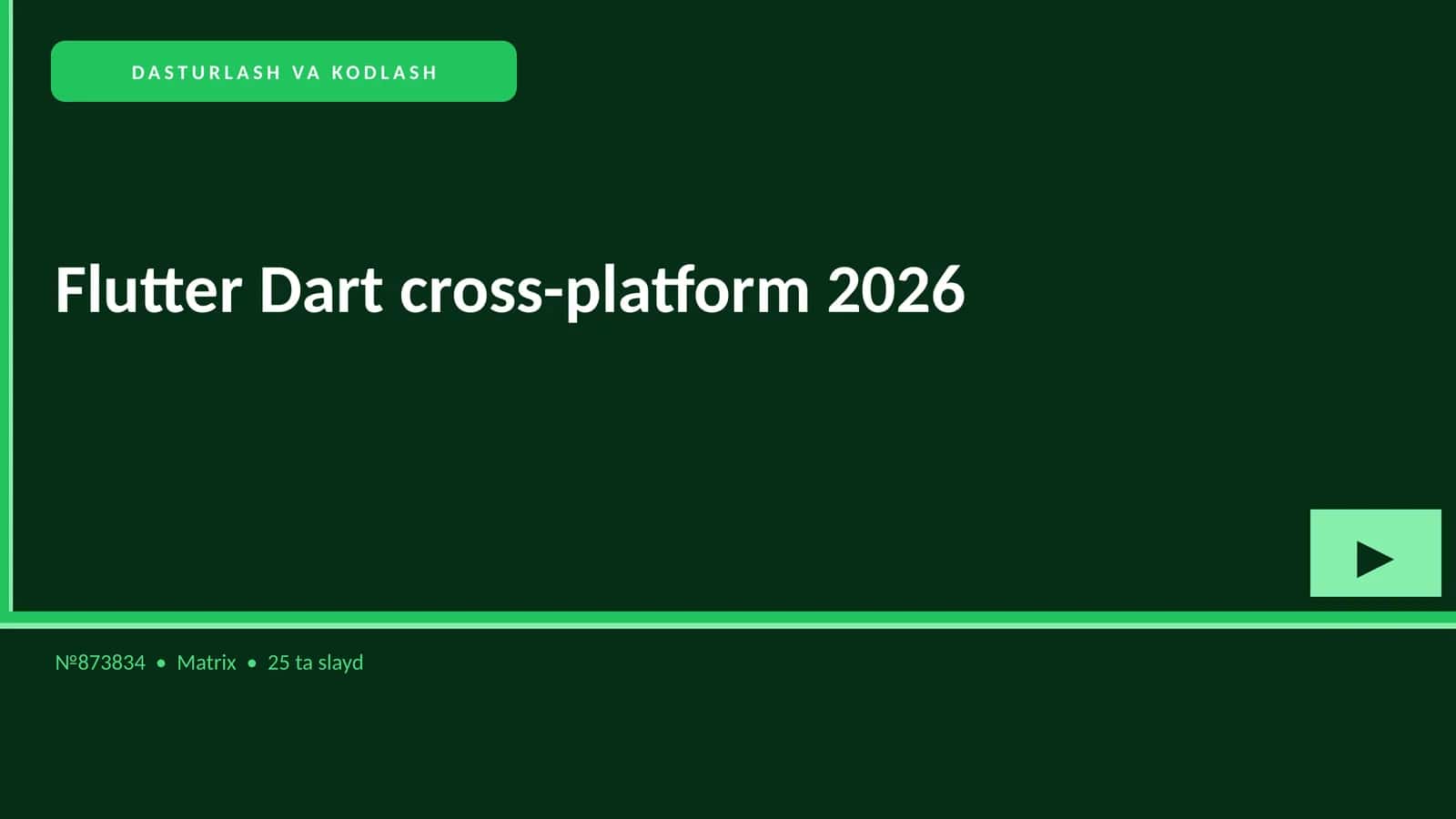 Flutter Dart cross-platform 2026 1