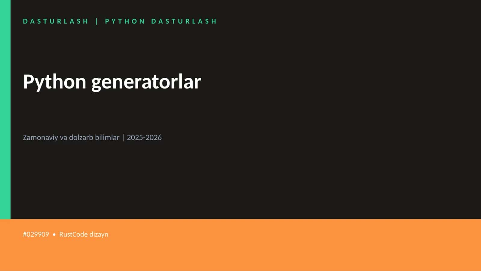 Python generatorlar 1