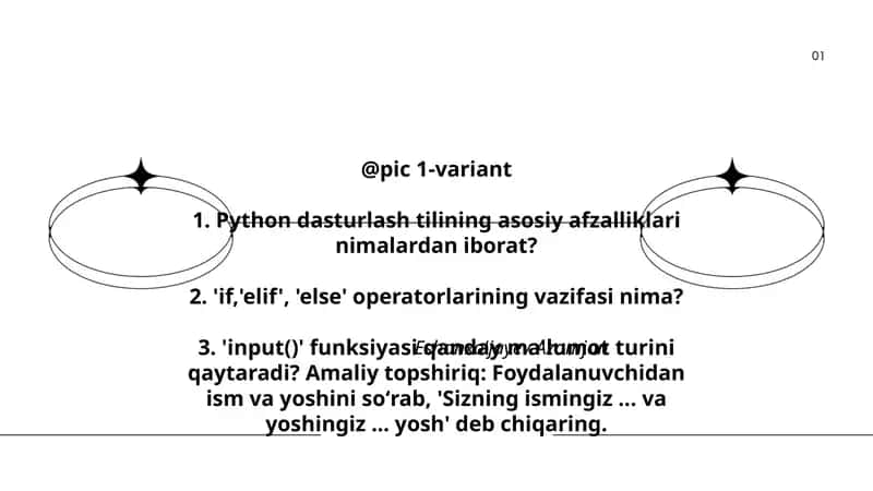 Python dasturlash tili 1