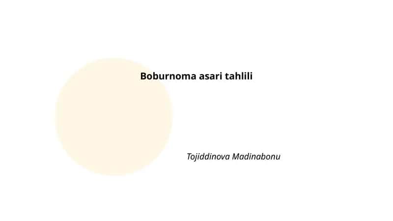 Boburnoma asari tahlili 1