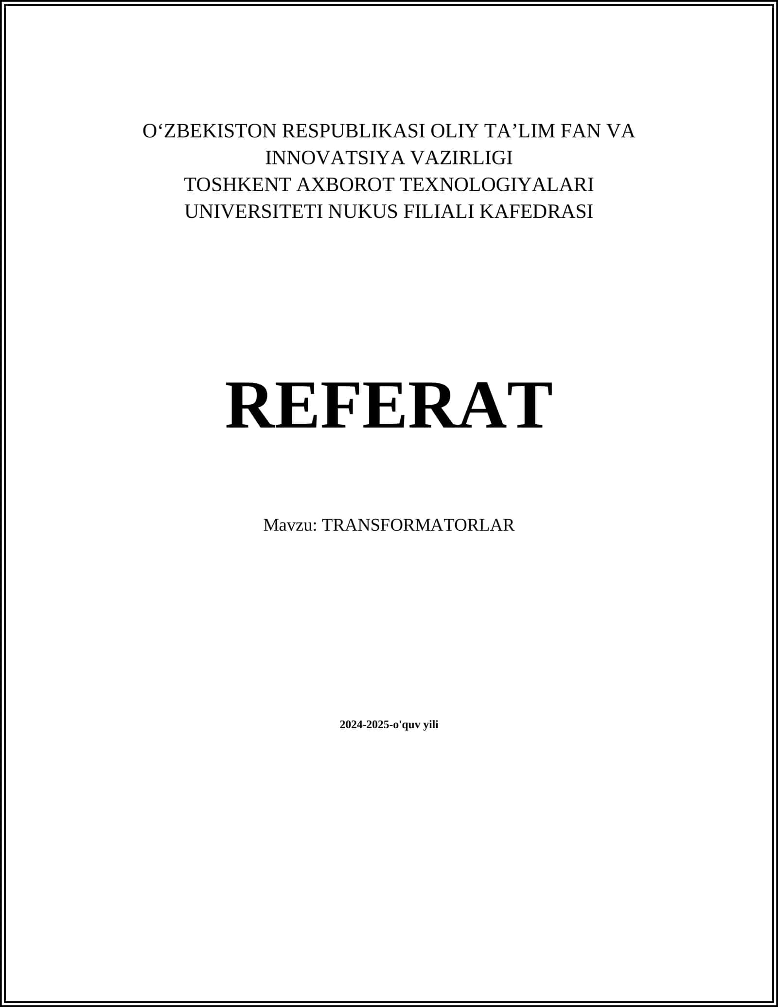 TRANSFORMATORLAR 1