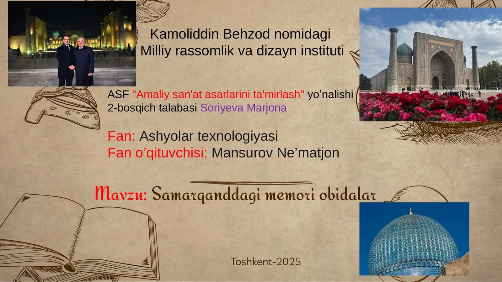 Samarqanddagi memori obidalar 1