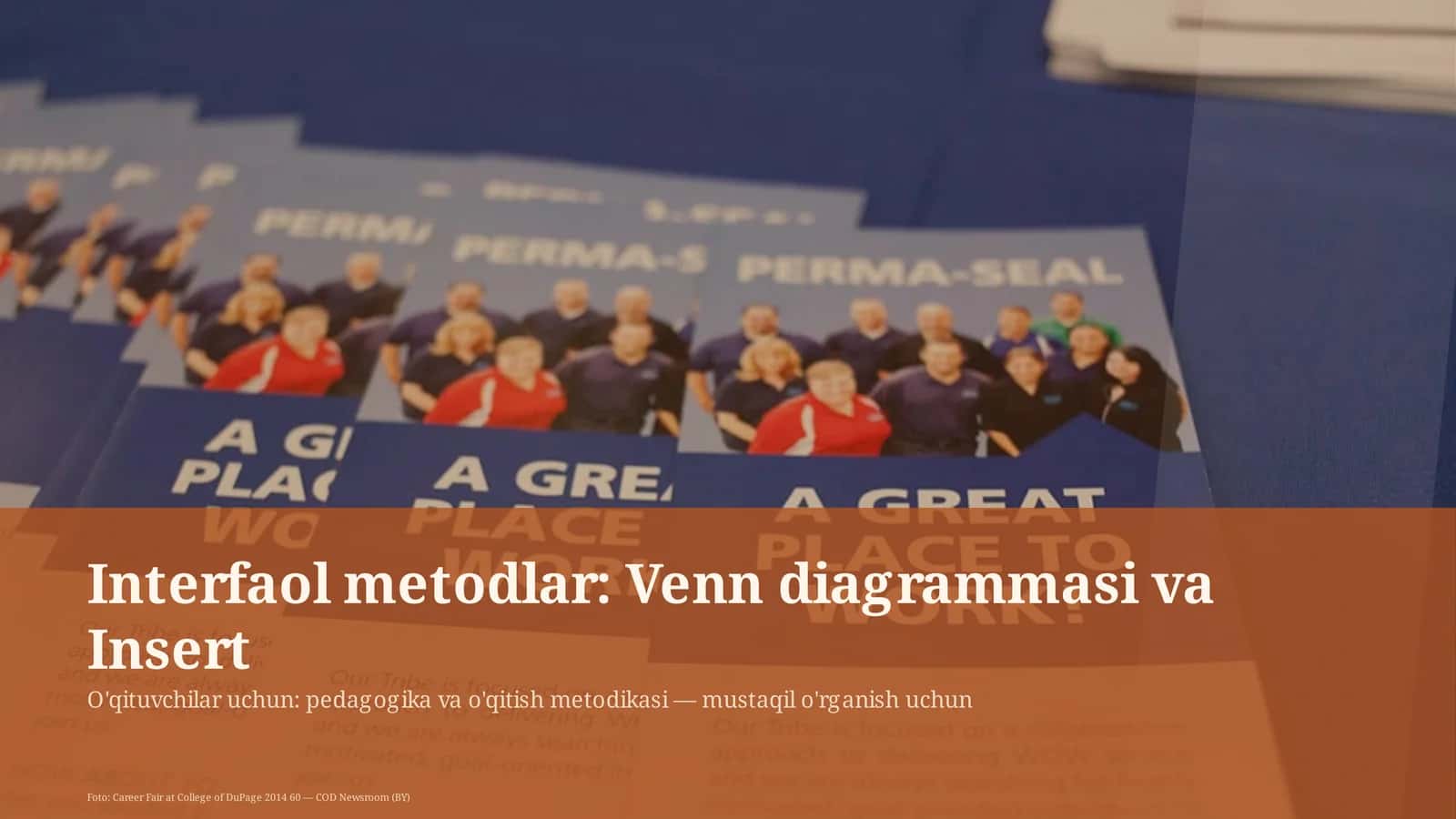 Interfaol metodlar: Venn diagrammasi va Insert 1