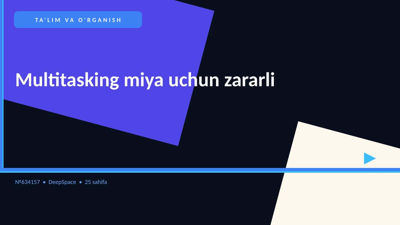 Multitasking miya uchun zararli 1