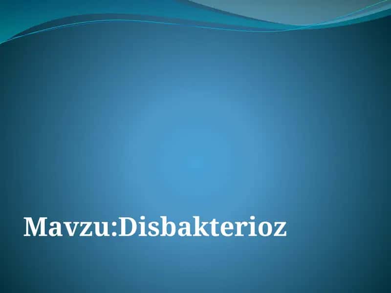 Disbakterioz 1