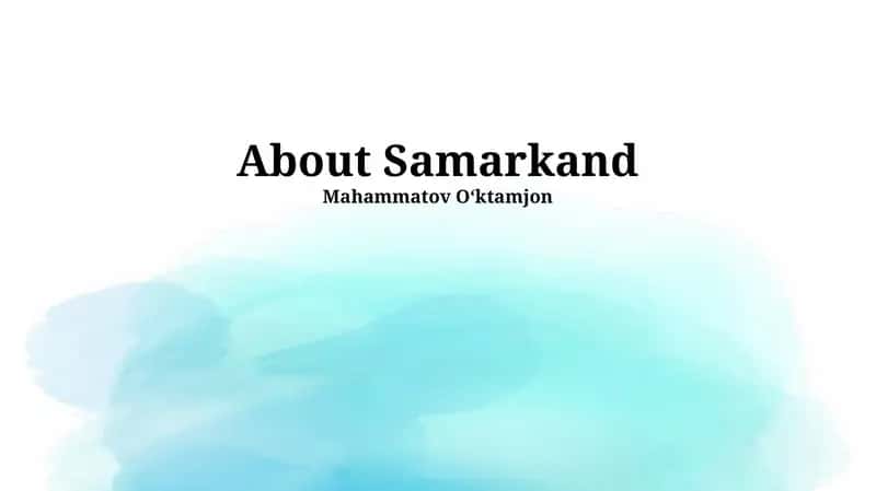 Samarkand 1